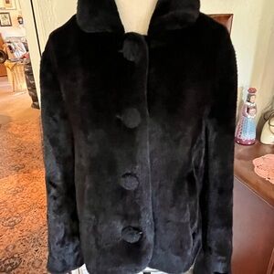 Black Faux Fur Women's Jacket